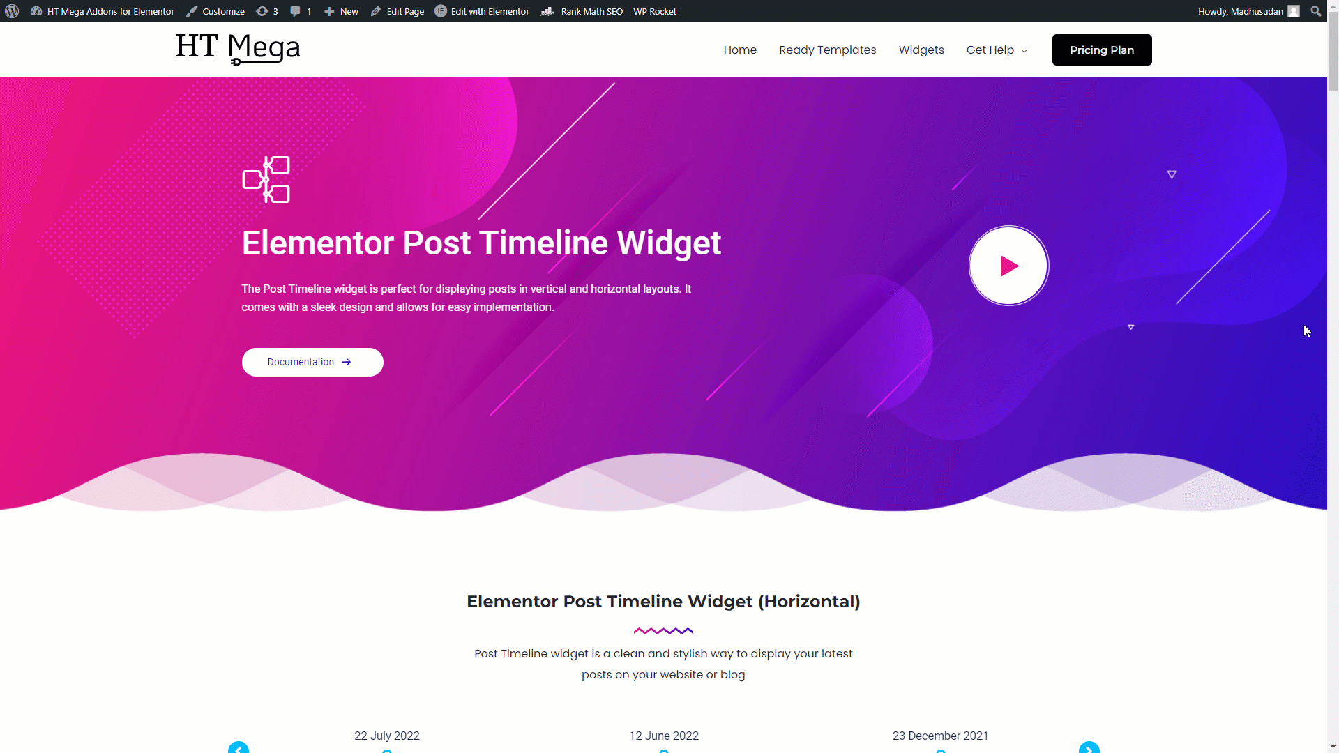 Elementor Timeline Widgets