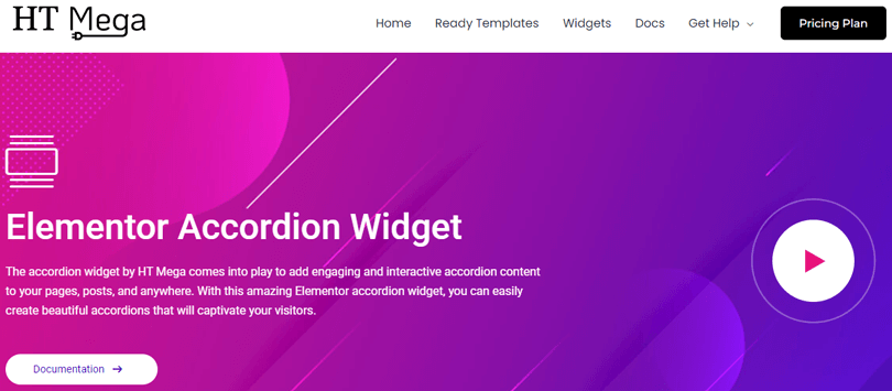 HT Mega Elementor Accordion Widget