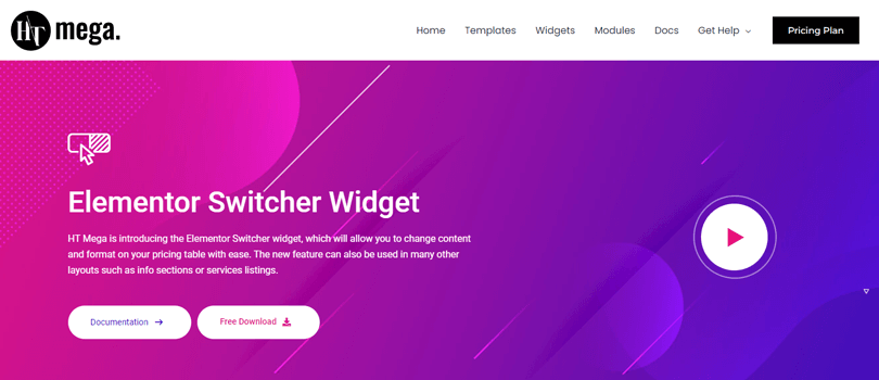 HT Mega Elementor Switcher widget