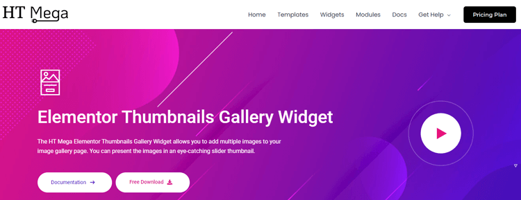 HT Mega Elementor Thumbnail Gallery Widgets