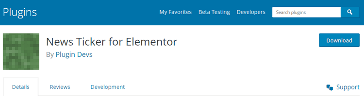 News Ticker for Elementor