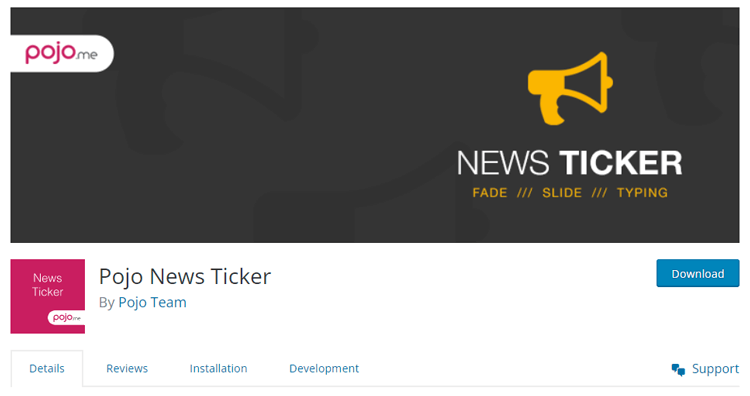 Pojo News Ticker