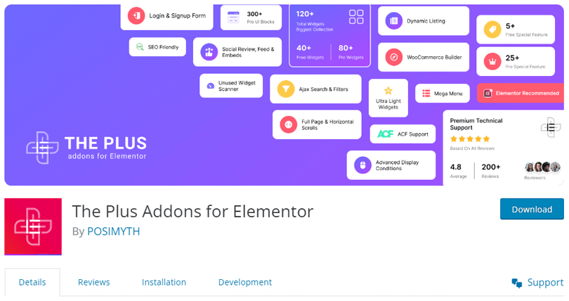 The Plus Addons for Elemetor