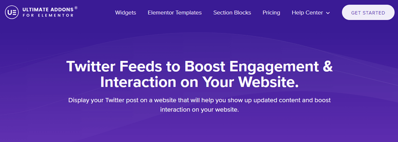 Ultimate Addons Elementor Twitter Feed widget