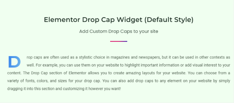 What is a Drop Cap